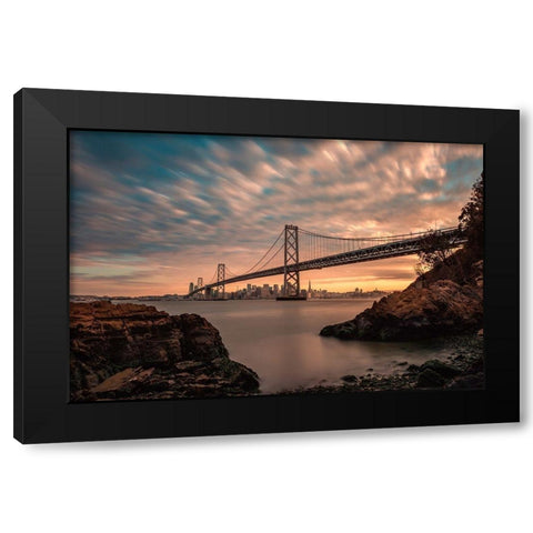 San Franciscoaâ‚¬â„¢s Stretch Black Modern Wood Framed Art Print by Getty, Bruce
