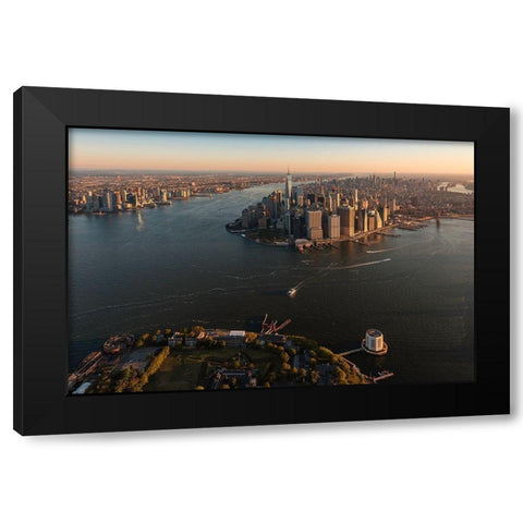 The Big Apple Black Modern Wood Framed Art Print by Getty, Bruce