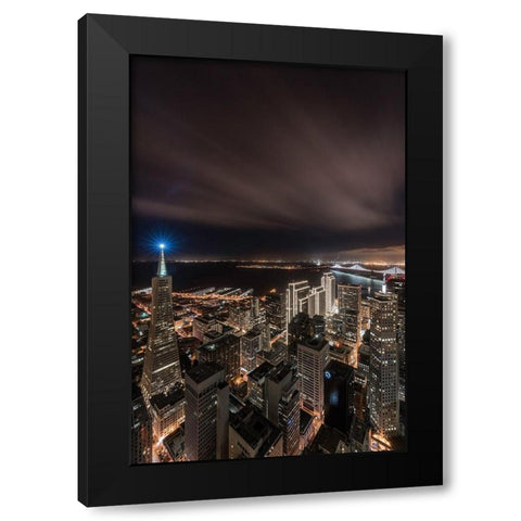 The Blue Beacon Black Modern Wood Framed Art Print by Getty, Bruce
