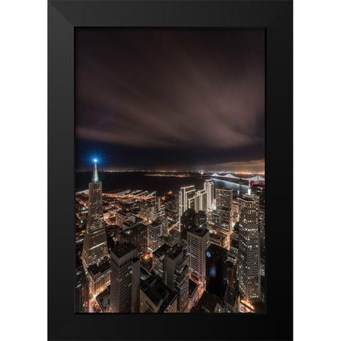 The Blue Beacon Black Modern Wood Framed Art Print by Getty, Bruce