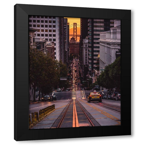The Cab Black Modern Wood Framed Art Print by Getty, Bruce