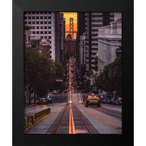 The Cab Black Modern Wood Framed Art Print by Getty, Bruce