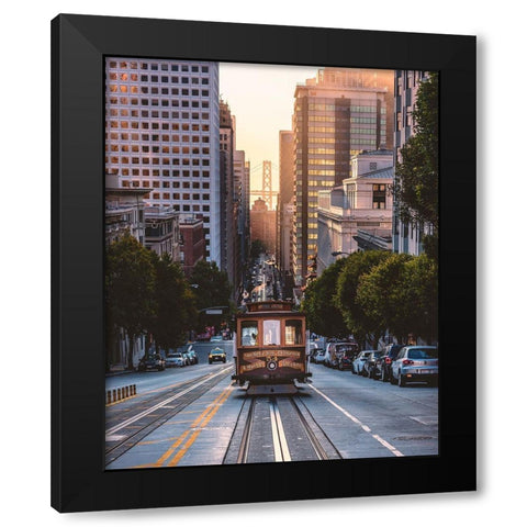 The Trolly Black Modern Wood Framed Art Print by Getty, Bruce