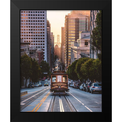 The Trolly Black Modern Wood Framed Art Print by Getty, Bruce