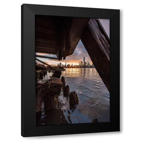 Under the Pier Black Modern Wood Framed Art Print by Getty, Bruce