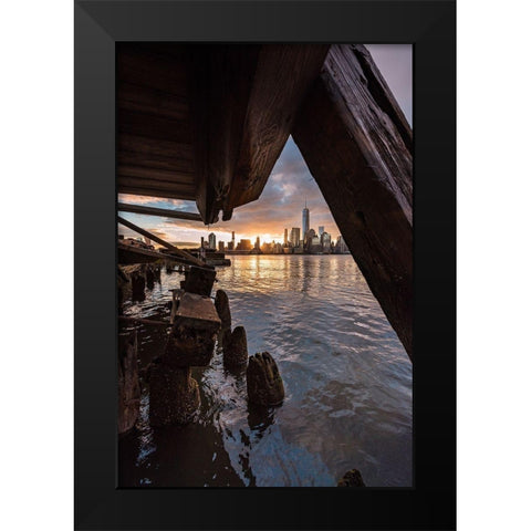 Under the Pier Black Modern Wood Framed Art Print by Getty, Bruce