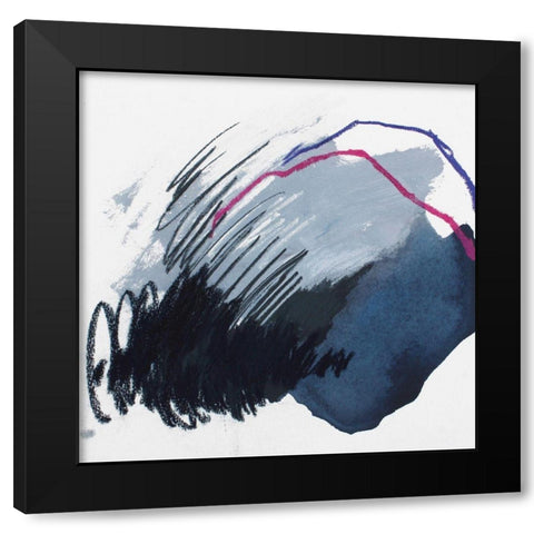 Dynamic and Linear No. 1 Black Modern Wood Framed Art Print by Guo, Ying