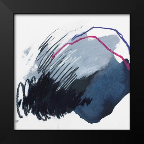Dynamic and Linear No. 1 Black Modern Wood Framed Art Print by Guo, Ying