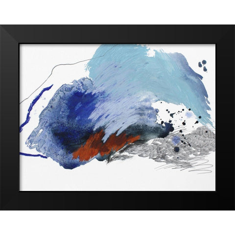 Remote Island No. 3 Black Modern Wood Framed Art Print by Guo, Ying