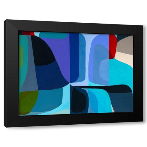 Merging Waters Black Modern Wood Framed Art Print with Double Matting by Griese, Marion