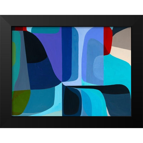 Merging Waters Black Modern Wood Framed Art Print by Griese, Marion
