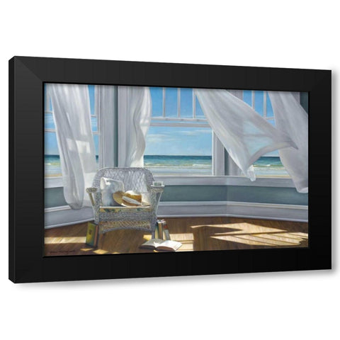 Gentle Reader Black Modern Wood Framed Art Print with Double Matting by Hollingsworth, Karen