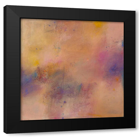 Untitled Abstract No. 7 Black Modern Wood Framed Art Print with Double Matting by Handelman, Ed