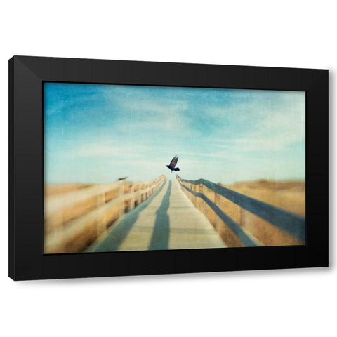 Fly Black Modern Wood Framed Art Print by Hanna, Dawn D.