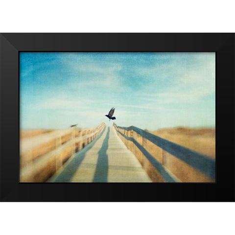 Fly Black Modern Wood Framed Art Print by Hanna, Dawn D.