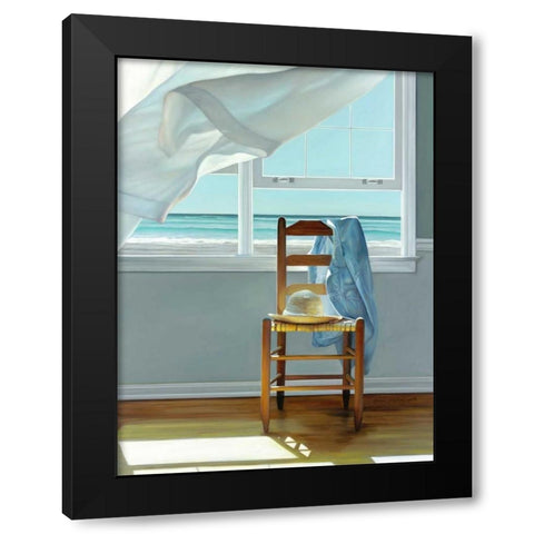 Deep Breathing Black Modern Wood Framed Art Print with Double Matting by Hollingsworth, Karen