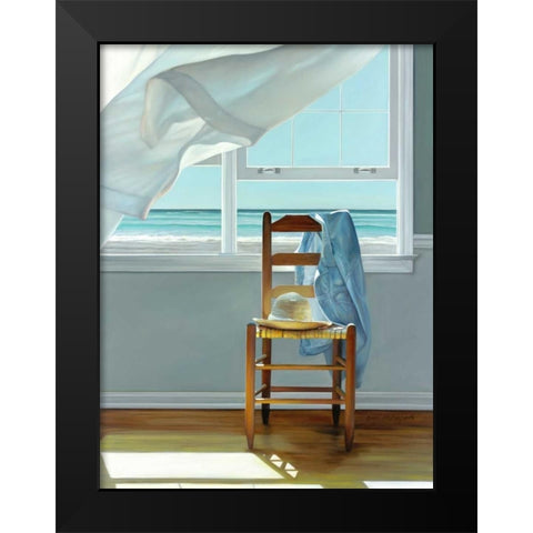 Deep Breathing Black Modern Wood Framed Art Print by Hollingsworth, Karen