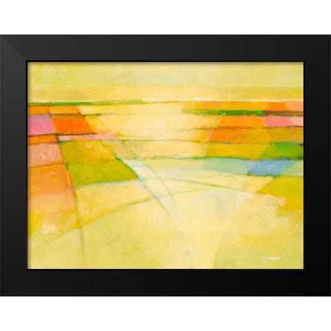 Through the Mist Black Modern Wood Framed Art Print by Hines