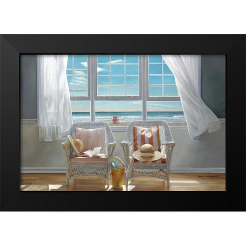 Companions Black Modern Wood Framed Art Print by Hollingsworth, Karen