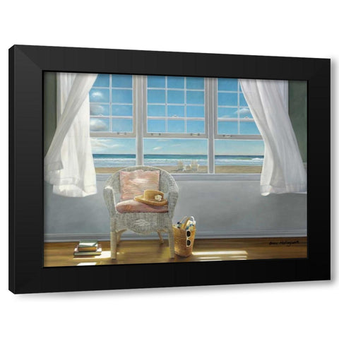 A Moments Peace Black Modern Wood Framed Art Print with Double Matting by Hollingsworth, Karen