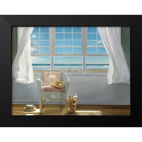 A Moments Peace Black Modern Wood Framed Art Print by Hollingsworth, Karen