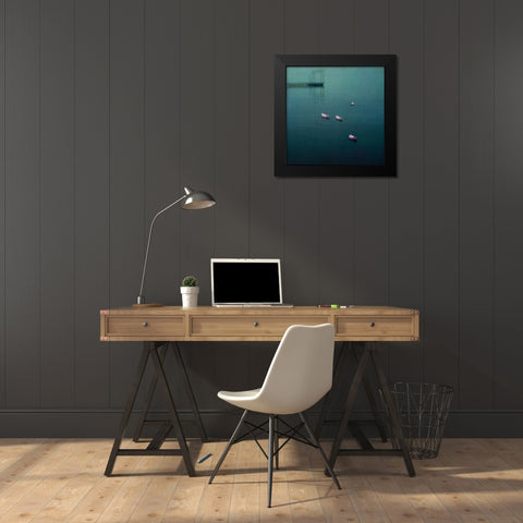 Floating Hope Black Modern Wood Framed Art Print by Hanna, Dawn D.