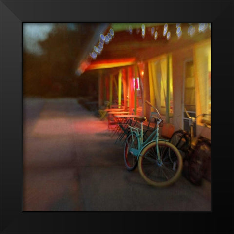 Jenniferâ€™s Bike Black Modern Wood Framed Art Print by Hanna, Dawn D.