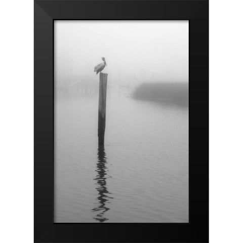On Pelican Marsh Black Modern Wood Framed Art Print by Hiers, Winthrope