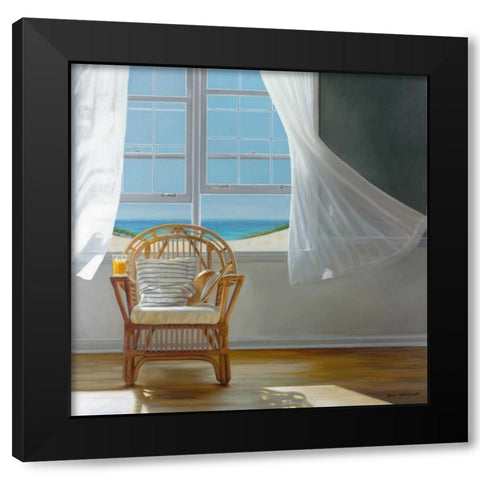 Tea Time Black Modern Wood Framed Art Print by Hollingsworth, Karen