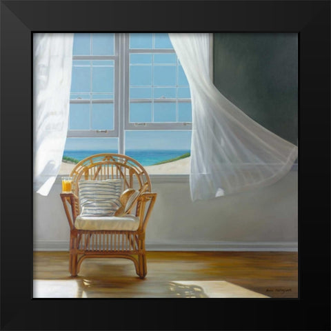 Tea Time Black Modern Wood Framed Art Print by Hollingsworth, Karen