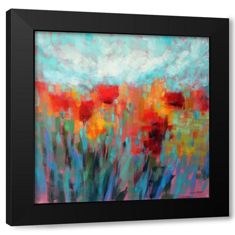 Shimmering Black Modern Wood Framed Art Print by Hardy, Claire