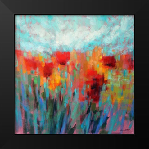 Shimmering Black Modern Wood Framed Art Print by Hardy, Claire