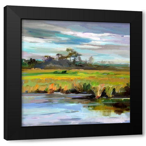 Early Evening Black Modern Wood Framed Art Print by Hallock, Carol