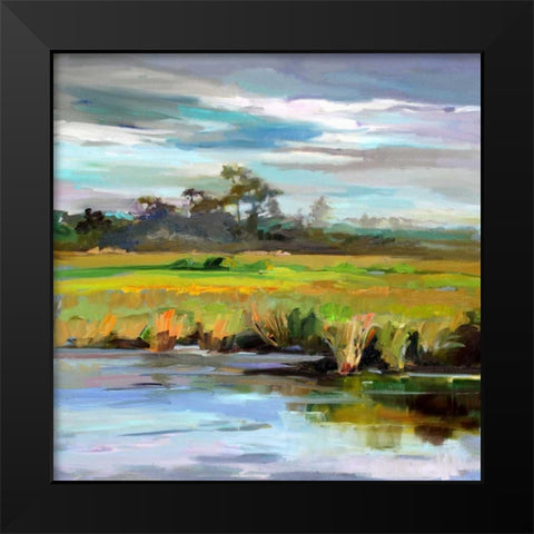 Early Evening Black Modern Wood Framed Art Print by Hallock, Carol