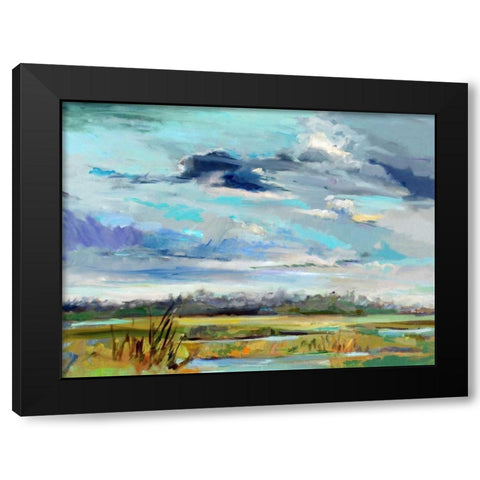 Marsh Skies Black Modern Wood Framed Art Print by Hallock, Carol