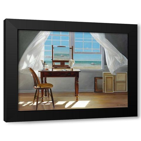 In Progress Black Modern Wood Framed Art Print by Hollingsworth, Karen