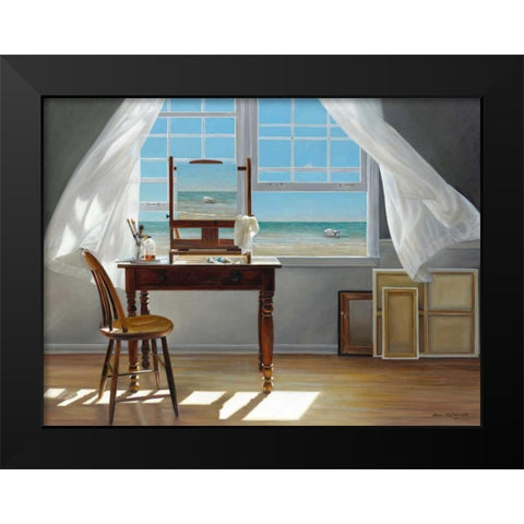 In Progress Black Modern Wood Framed Art Print by Hollingsworth, Karen