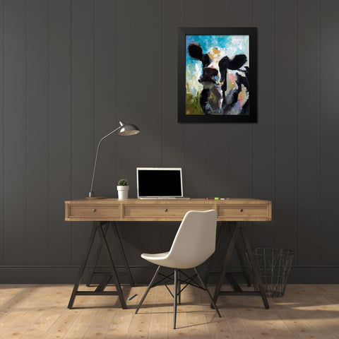 Daisy Black Modern Wood Framed Art Print by Humphry, Cari J.