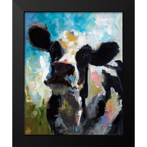 Daisy Black Modern Wood Framed Art Print by Humphry, Cari J.