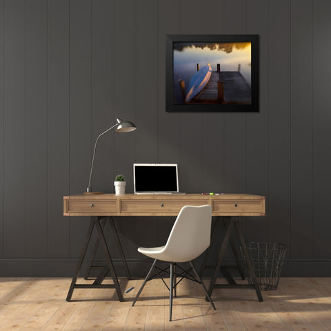 The True Light of the Day Black Modern Wood Framed Art Print by Hanna, Dawn D.