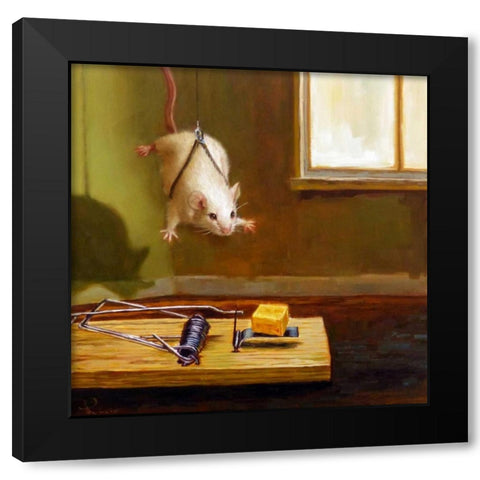 Mission Impossible Black Modern Wood Framed Art Print by Heffernan, Lucia