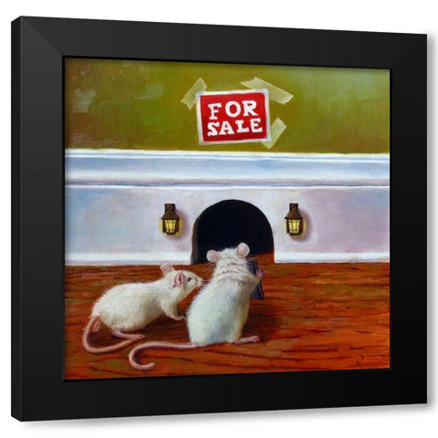 Must See Inside Black Modern Wood Framed Art Print with Double Matting by Heffernan, Lucia