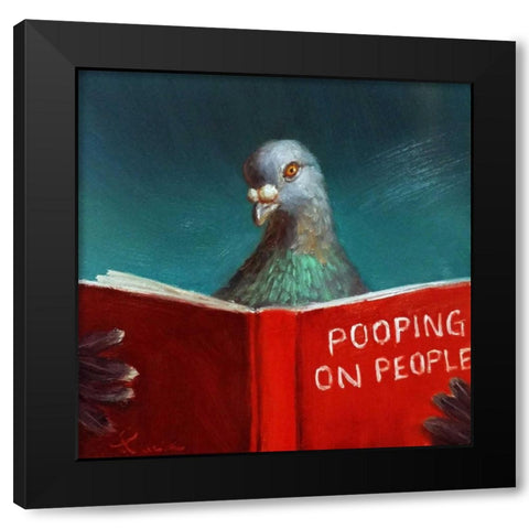 Pooping on People Black Modern Wood Framed Art Print by Heffernan, Lucia