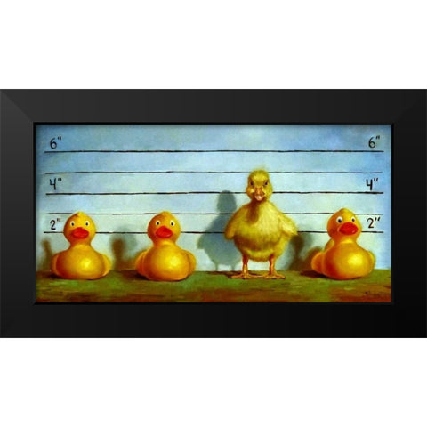 The Big Lineup Black Modern Wood Framed Art Print by Heffernan, Lucia