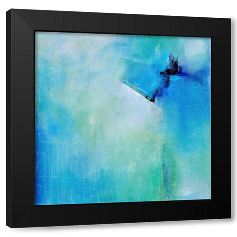 Free Flow Black Modern Wood Framed Art Print with Double Matting by Hale, Karen