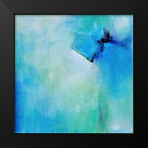 Free Flow Black Modern Wood Framed Art Print by Hale, Karen