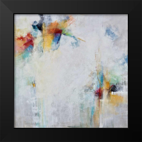 Joyful Black Modern Wood Framed Art Print by Hale, Karen