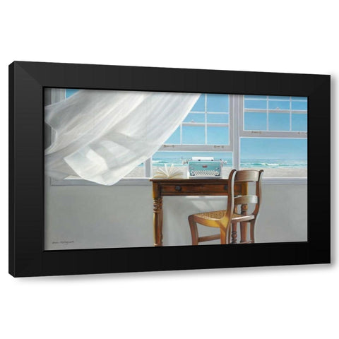 Channeling Hemingway Black Modern Wood Framed Art Print with Double Matting by Hollingsworth, Karen