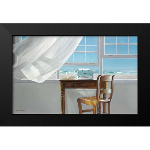 Channeling Hemingway Black Modern Wood Framed Art Print by Hollingsworth, Karen