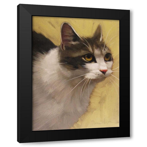 Derby Cat Black Modern Wood Framed Art Print by Hoeptner, Diane